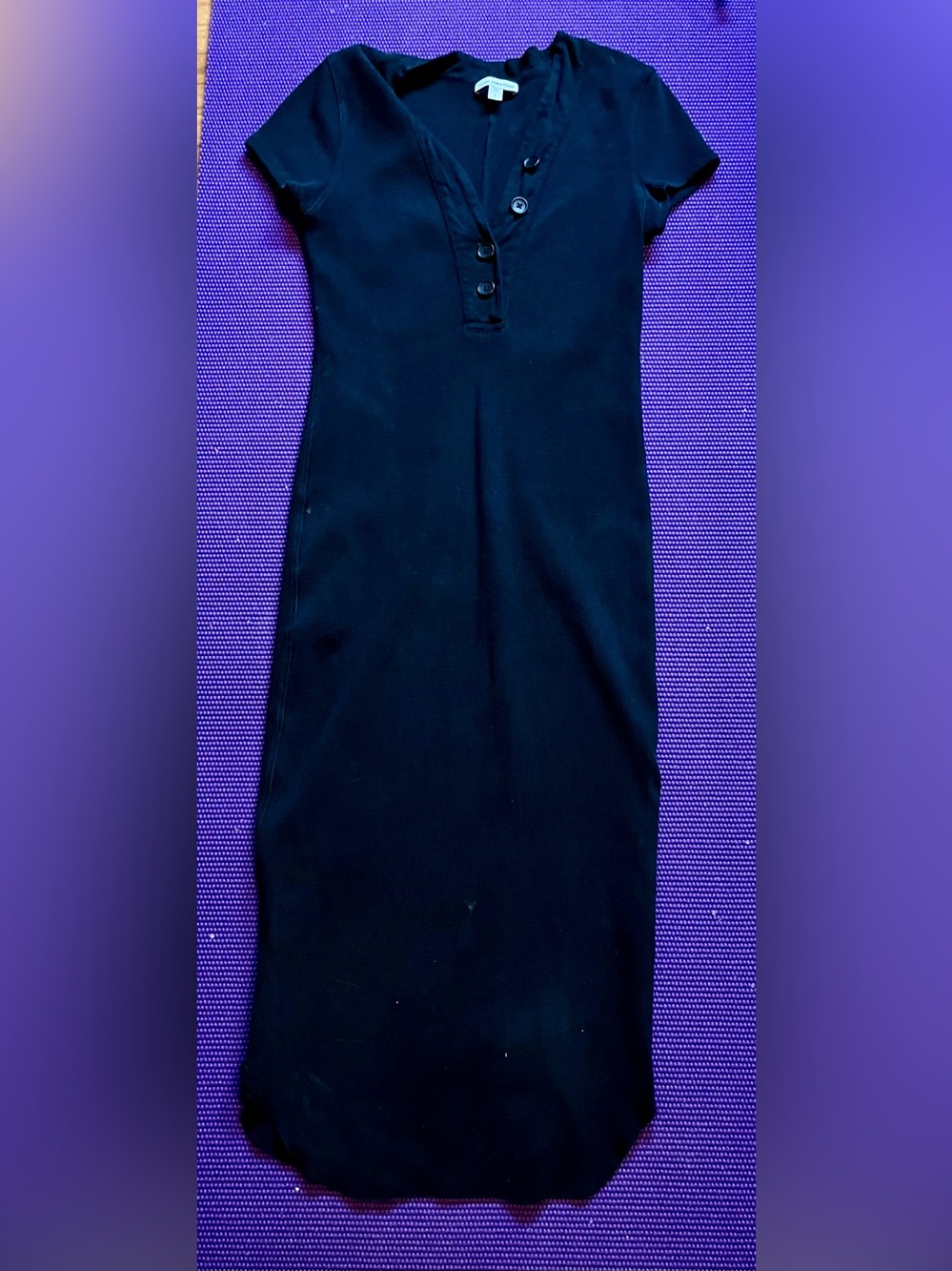 James Perse Black Fitted Pencil Dress